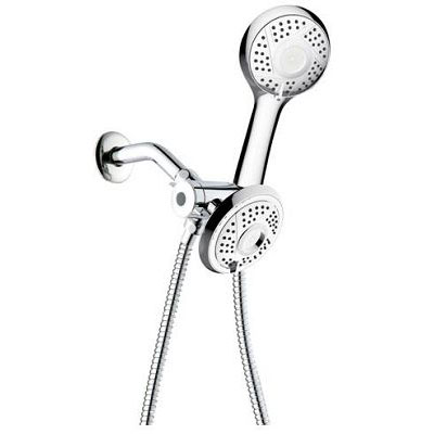 Mist Silky Double Showerheads Combo Kit with 3 Way Water Diverter Connecting Shower Head and Handheld Shower