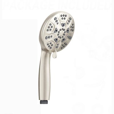 Brushed Nickel 6 Jets Hand Shower Head American Style